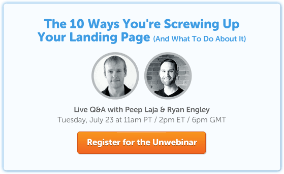 10 Landing Page Mistakes Unwebinar Blog CTA