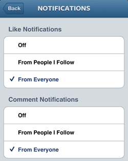 Instagram Notifications