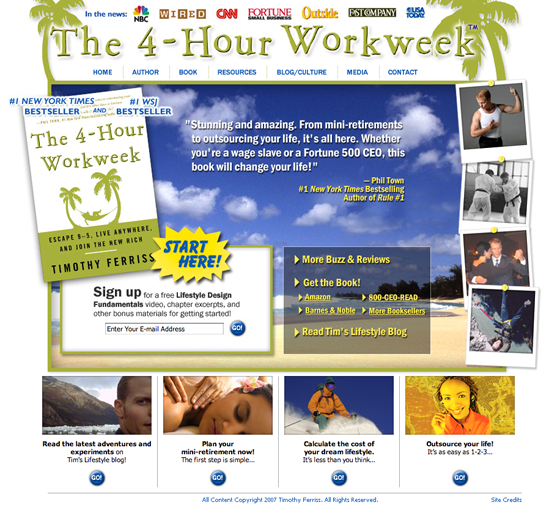 4 Hour Work Week Landing Page 560