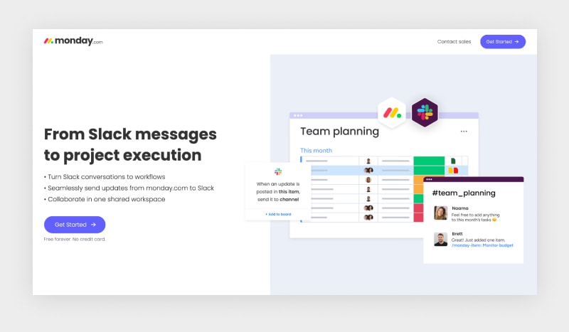 B2B Landing Page: Monday
