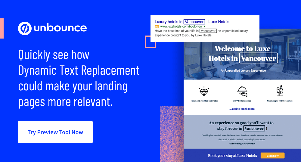 Quickly see how Dynamic Text Replacement could make your landing pages more relevant. Try Preview Tool Now.