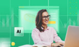A girl searching about What AI in Analytics is and examples of AI analytics