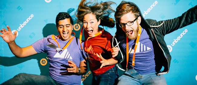 people having fun at Unbounce’s CTA conference