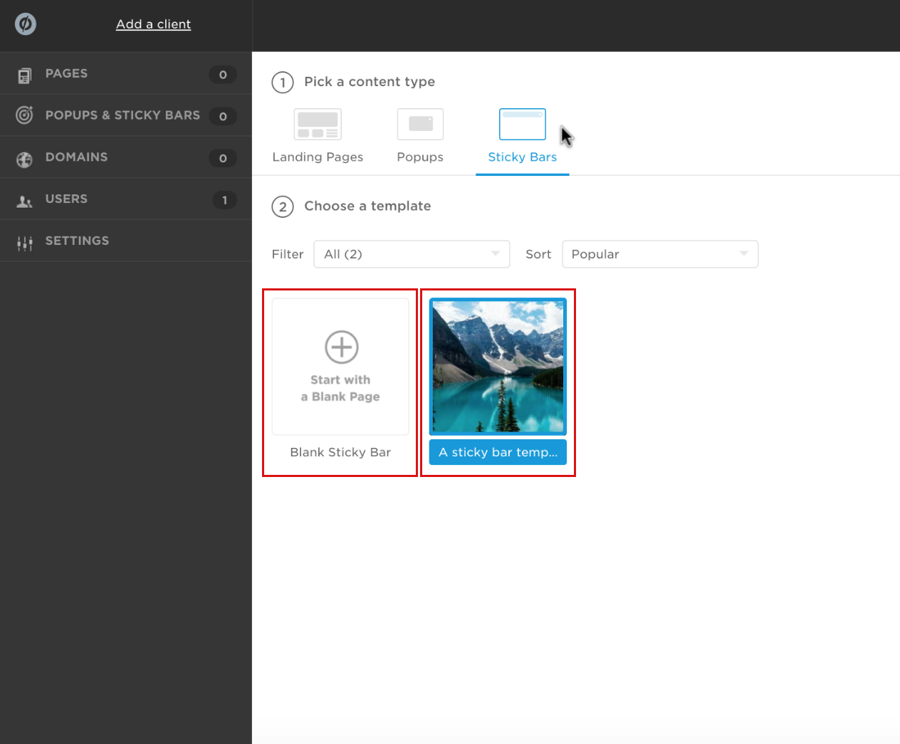 How to add sticky bar on landing page or website with Unbounce instructions screenshot