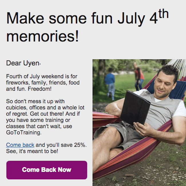 Citrix Email - Discount to re-engage