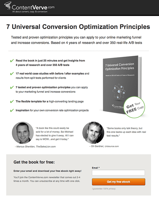 Content Verve Ebook Landing Page 560