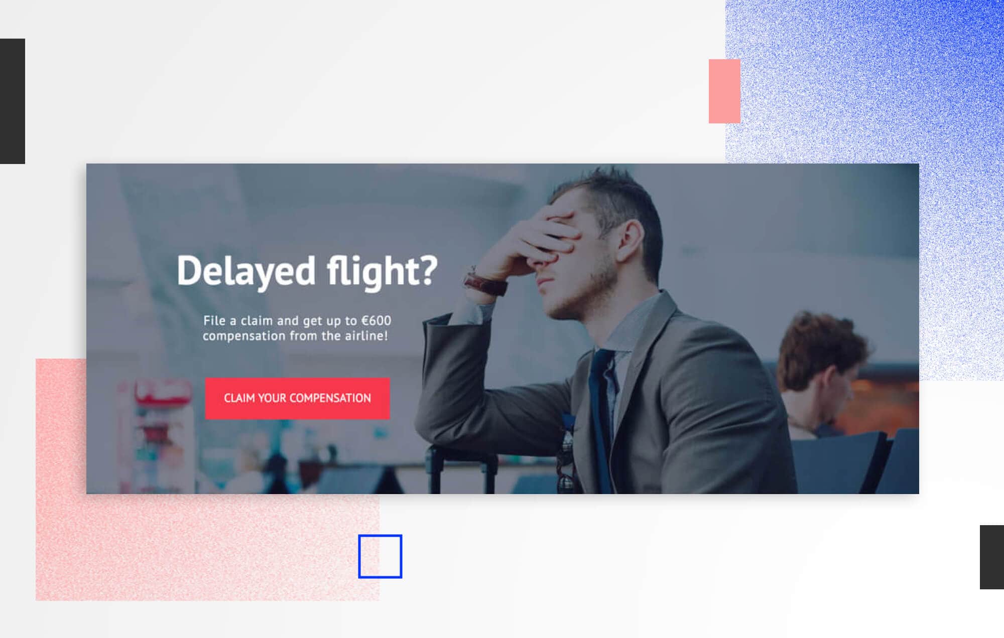 ClaimCompass landing page CTA examples - desktop version