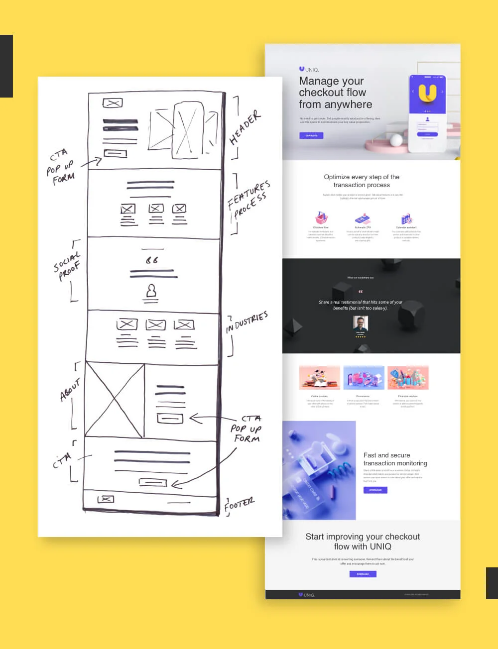 Desktop-Image-Wireframe-Comparison-Design-Pillar