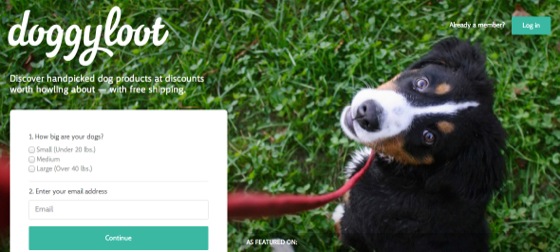 Doggyloot-Homepage
