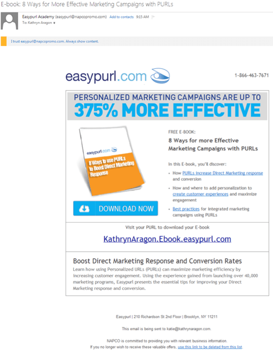 Easypurl Email Campaign