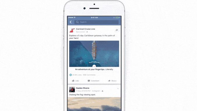 Facebook Canvas ad