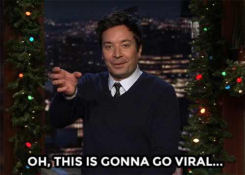 Animated GIF of Jimmy Fallon saying something is going viral