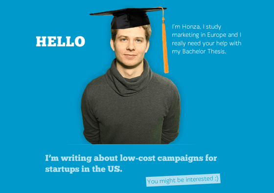 Growth Hacks to Test on Your Next Landing Page - Honza Landing Page Example