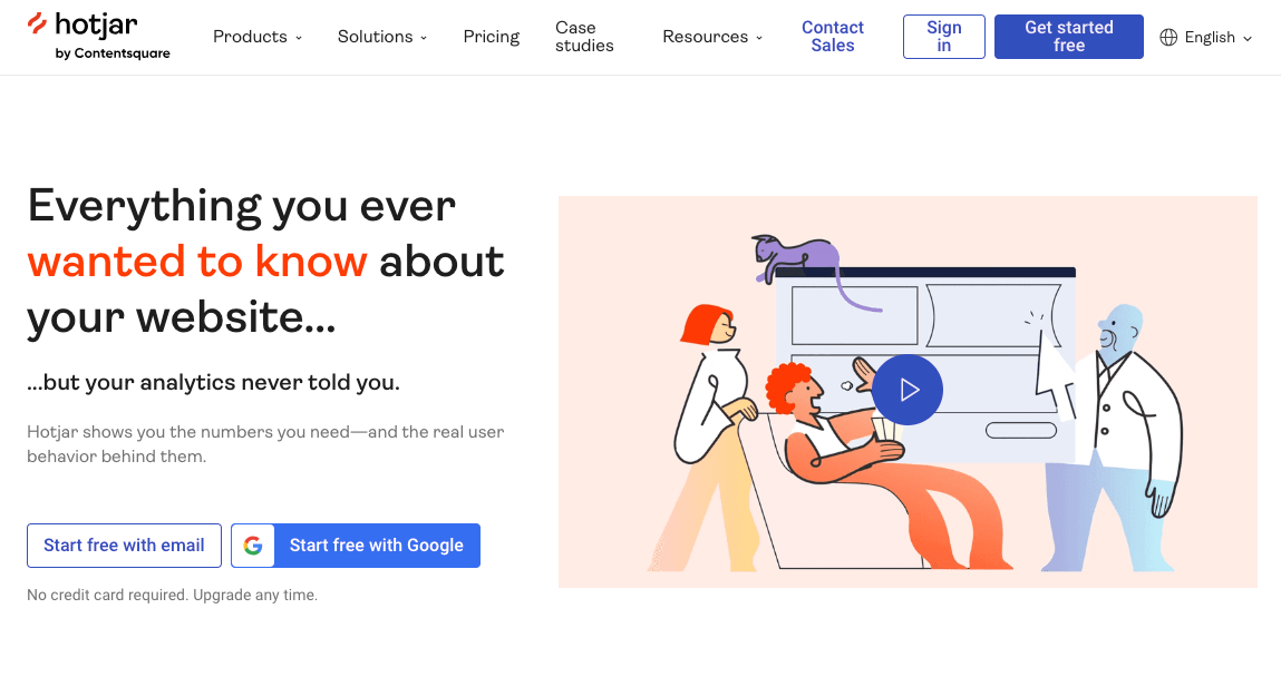 Screenshot of Hotjar case study reflecting Landing page optimization using Unbounce's popups and sticky bars