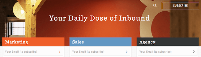HubSpot Blog - Subscribe by Topics