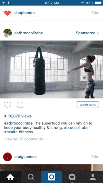 Example of an Instagram Ad