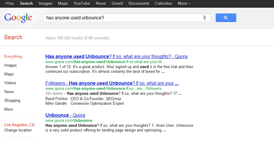Quora Unbounce