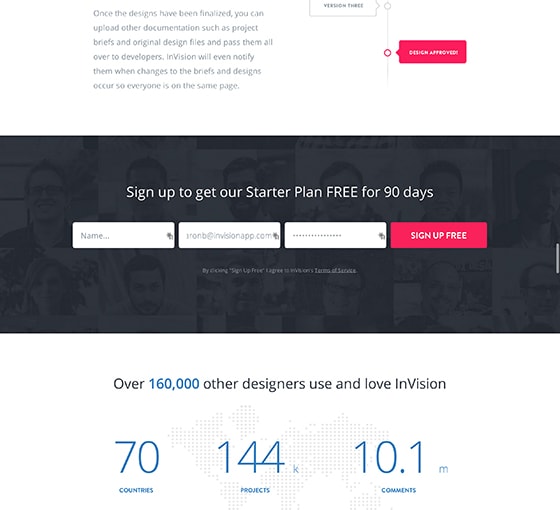InVision-landing-page