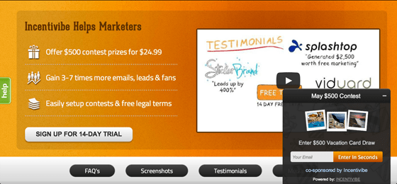 Incentivibe contest widget
