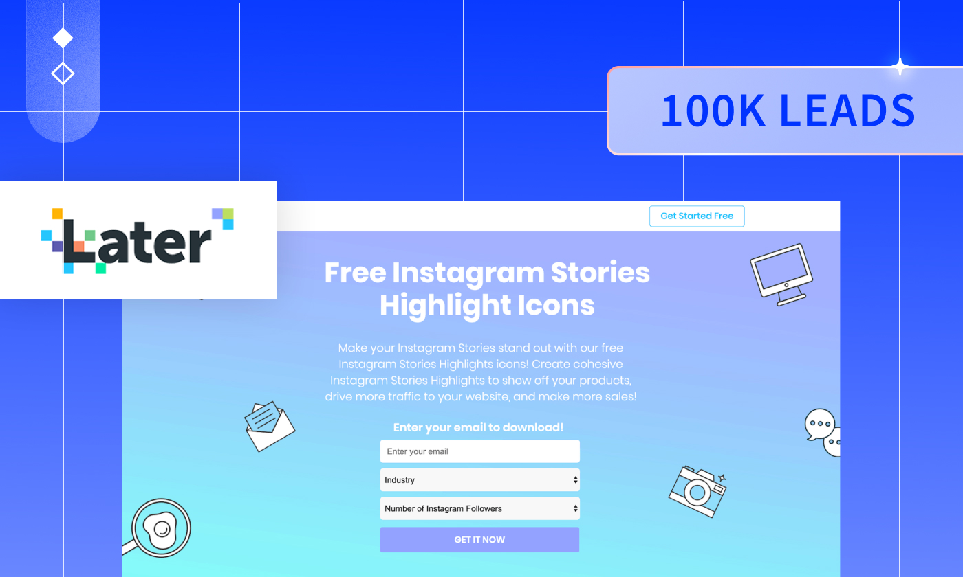 Later case study - Saas collected 100k+ leads using landing pages
