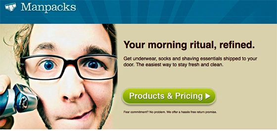 Manpacks landing page