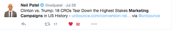 Neil Patel tweet