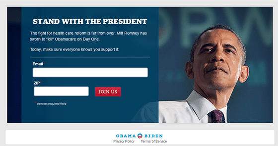 Obama Landing Page B