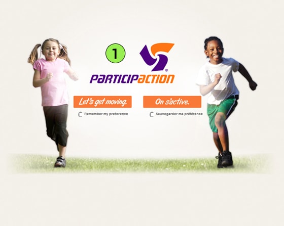 Participaction Landing Page