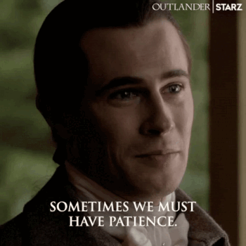 Animated GIF of a man saying sometimes we must have patience