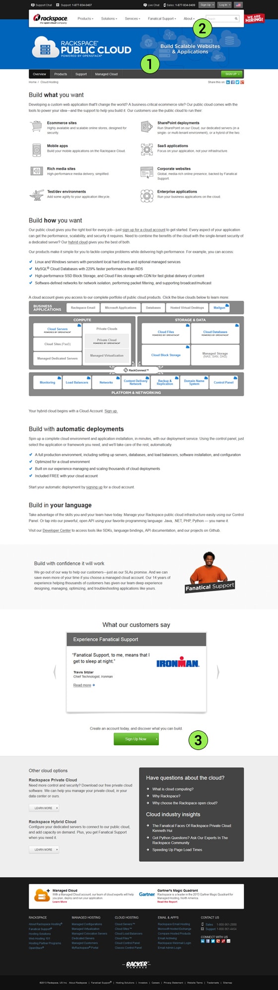 Rackspace Landing Page