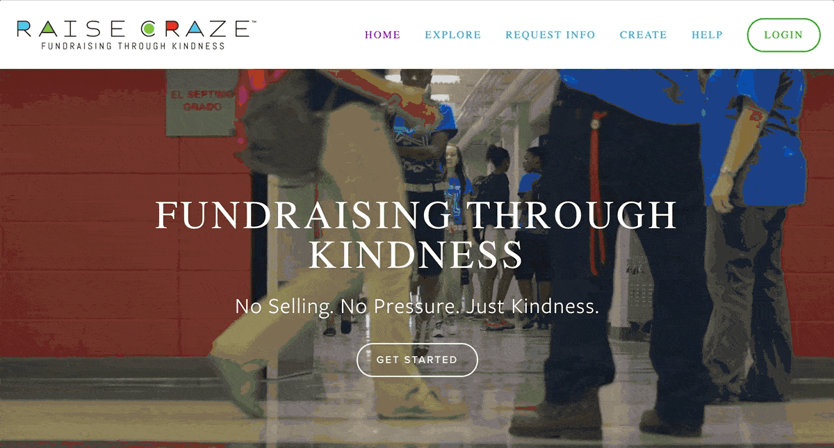 Raise Craze landing page example