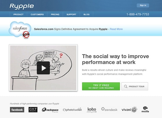 Rypple video landing page template