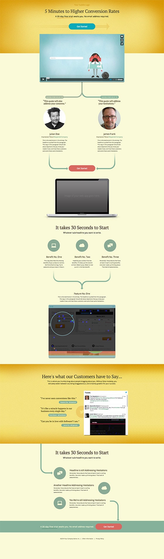 SaaS Unbounce themeforest landing page template