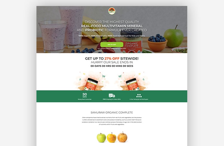 Ecommerce Email Marketing - Samuraw Landing Page