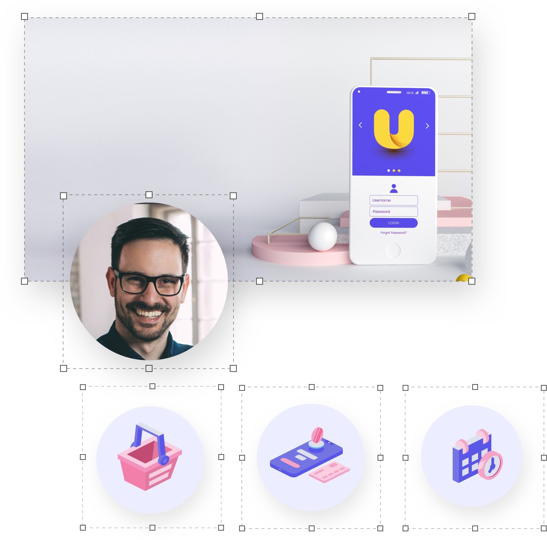 Landing page imagery example