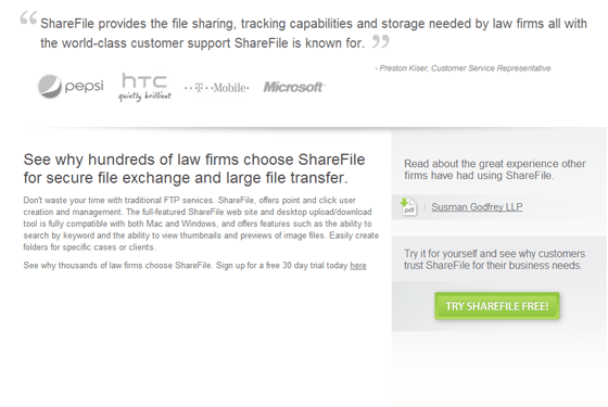 Testimonials that Convert sharefile