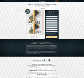 Landing page template for a physical book