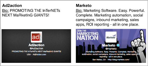 Twitter Bio Comparison 