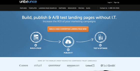 Unbounce Above The Fold