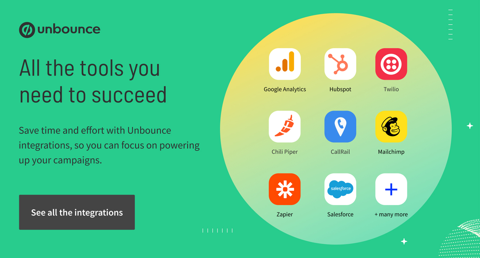 Unbounce integrations CTA