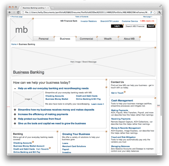 User Testing Landing Pages Wireframes