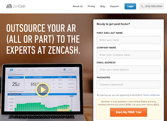 best video landing page created by ZenCash