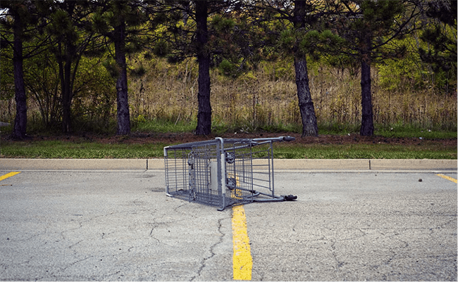 abandoned shopping cart