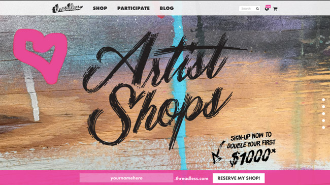 artist-shop-landing-page