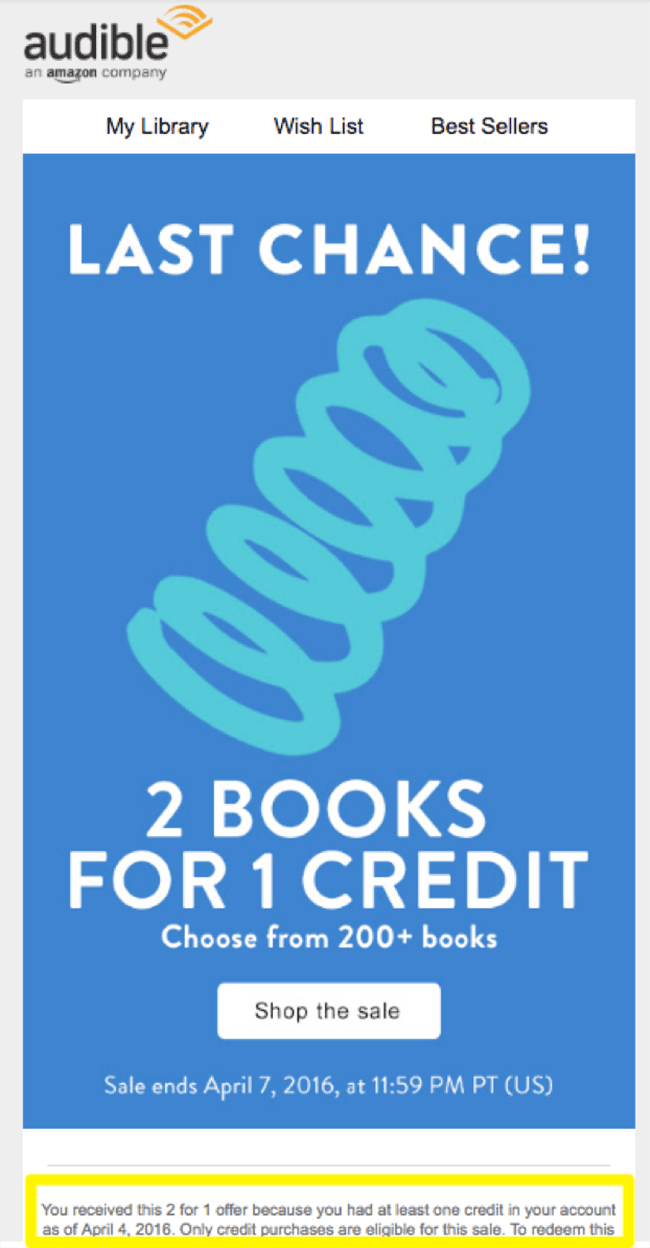 Audible email
