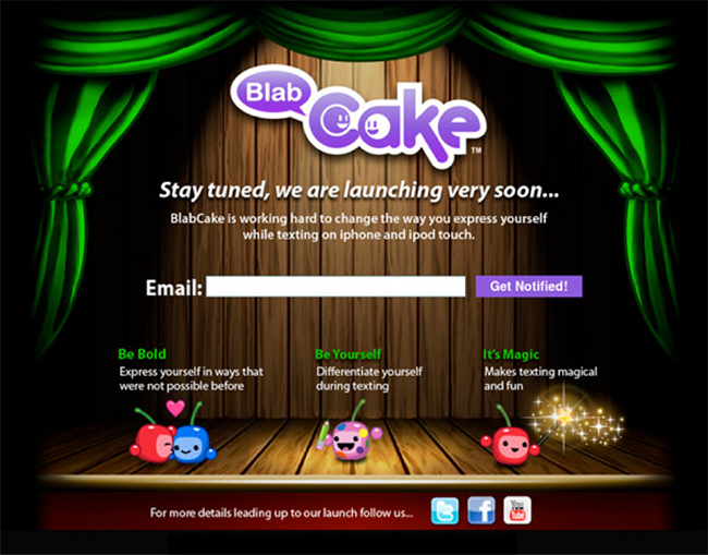 blab cake CTA copy