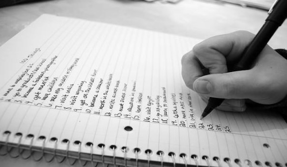 Making notes about 50 things every marketer should do