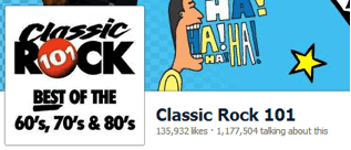 Classic Rock Facebook example