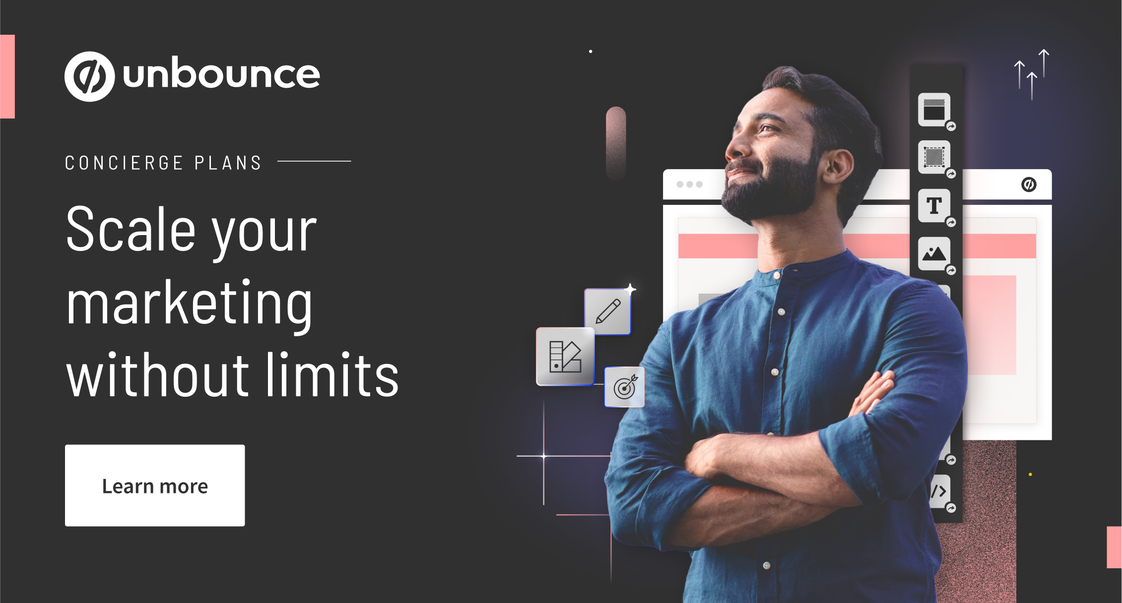 CTA ad for Unbounce Concierge plans