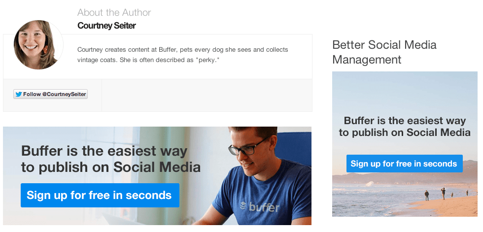 Content Marketing: Buffer CTA Example